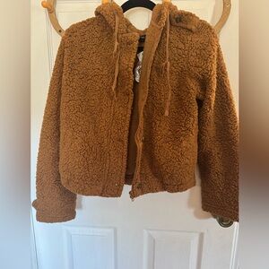 NWT Mine Cozy Brown Sherpa Jacket S